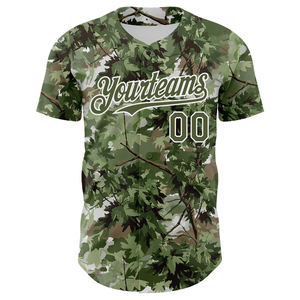 Breathable Camo Printed Baseball Jersey Short Sleeve Quick Dry 100% Polyester Full Button Sportswear Summer Winter Unisex - Product Image 6