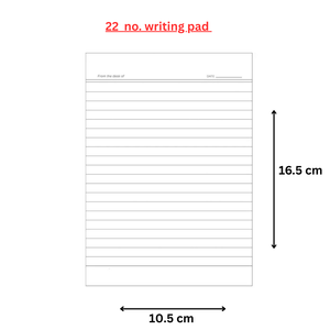 Bloc-notes Hawamahal 100 feuilles 60 g/m² (12,5 x 9,5 cm) avec couverture rigide 250 g/m² lignée 60 feuilles (Blanc) - Product Image 3