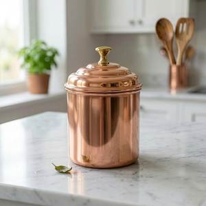 Recipiente Multiusos de Metal Martillado Estilo Vintage para Frutos Secos, Té y Especias, Decoración Redonda para Mesa, Adorno Duradero para Cocina - Product Image 3