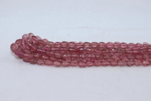 AAA Quality Natural Pink <b>Tourmaline</b> Faceted 5x7mm Straight Drill Drops Beads 16" Strand for Jewellery Making - Product Image 5