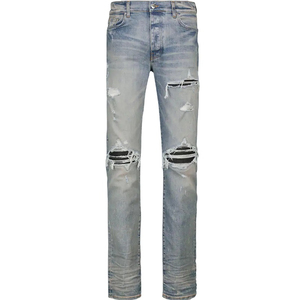 Nouveau design – Jean en denim tricoté pour homme, taille mi-haute, coupe droite, respirant, séchage rapide, style streetwear décontracté, poids lourd, 100 % coton - Product Image 6