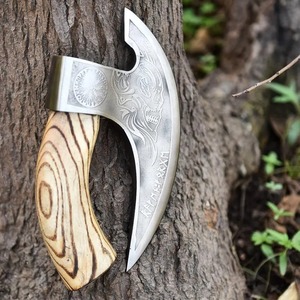 Hand Forged Tomahawk Axe with Forged Steel Blade and Wooden Handle for Outdoor Camping and Survival Use-900g - Product Image 6
