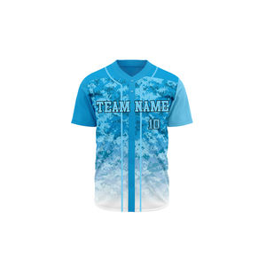 Camiseta de béisbol sublimada al por mayor, camiseta de béisbol de manga corta, poliéster liso sublimado, camisetas de béisbol de color personalizado - Product Image 1