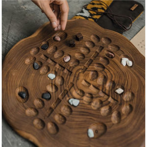 Juego de Mesa Ludo de Madera Hecho a Mano, Juego de Estrategia de Madera Sólida con Borde Natural de Lujo, Regalo para Adultos y Familias, Decoración Premium para el Hogar - Product Image 3