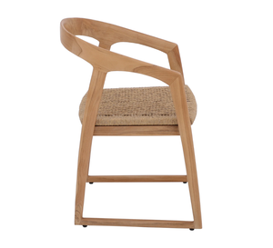 Silla de Comedor Contemporánea para Exteriores, Madera de Teca y Mimbre Sintético, para Hoteles - Product Image 3