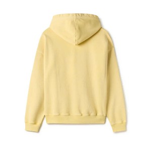 High Quality Custom Logo 300g Heavyweight 100% Cotton Fleece Yellow Winter Pullover <b>Hoodie</b> <b>Plain</b> Acid Wash Men Streetwear OEM - Product Image 2