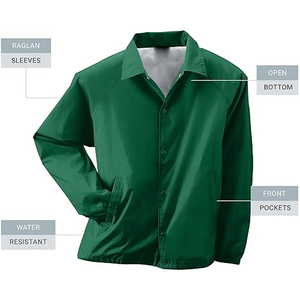 OEM Men Outdoor Nylon Jacket Waterproof Windbreaker Lightweight Hooded Sportswear Custom Logo <b>Covered</b> <b>Button</b> Jacket - Product Image 2