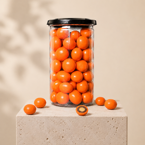 Delicioso producto OEM: Tubos de chocolate con mango y naranja deshidratados en caja personalizada para comercio mayorista - Product Image 4