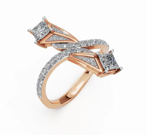 Anillo de Diamantes de Lujo en Oro de 9kt, 14kt y 18kt, Selección de Oro Amarillo, Rosa y Blanco, Banda de Diamantes Genuinos, Joyería Fina en Oro - Product Image 5