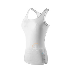 Débardeur de yoga ajusté pour femme, 100 % coton, séchage rapide, respirant, vêtement de sport décontracté pour la gym, le fitness et la course à pied - Product Image 5