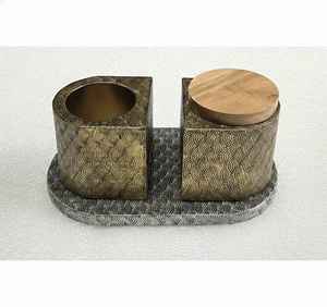Quemador de incienso de lujo Barira Homes, de metal dorado, con forma de reloj de arena, tapa de malla con plumas, para incienso Oud, carbón y olíbano, ecológico. - Product Image 5