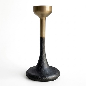 Indian Customized Vintage Design <b>Candlestick</b> Holder <b>Black</b> Iron Farmhouse Decor for Home Wedding Party Anniversary Housewarming - Product Image 3