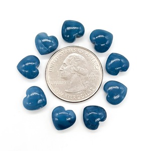 Opale bleue naturelle en forme de cœur, lisse, 10 mm, sculptée à la main, pierre précieuse en vrac, prix de gros, cristal de guérison pour la fabrication de bijoux - Product Image 3