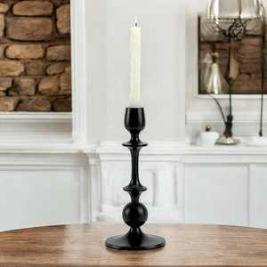 <b>Black</b> Noble <b>Candlestick</b> Holder Durable Metal Design for Home Decoration - Product Image 3
