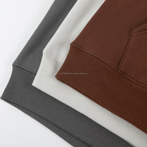 Survêtement de luxe décontracté en coton vierge imprimé de logo personnalisé unisexe broderie polaire en vrac poids lourd uni sweat à capuche d'impression bouffante pour hommes - Product Image 6