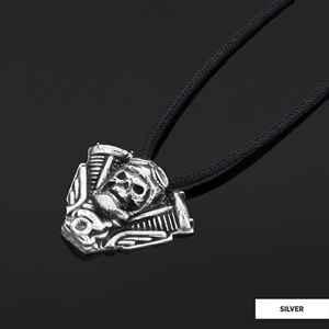 Collar con Colgante de Calavera BOJ 04, Collar con Tres Calaveras, No Vea, No Oiga, No Hable, Precio Bajo - Product Image 2