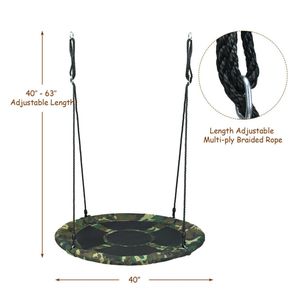 Altalena per Alberi in Acciaio Resistente, Tessuto Oxford 600D+PP, Capacità 330LBS, Altezza Regolabile per Uso Interno ed Esterno, Max 500kg - Product Image 6