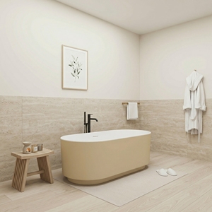 Baignoire autoportante légère et facile à installer FW-7731-67 - Baignoire autoportante moderne en acrylique pour salle de bain - Product Image 4