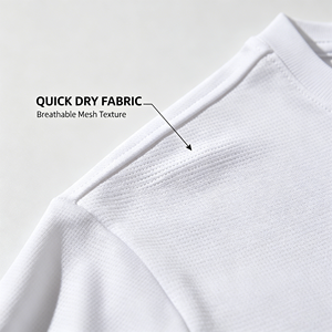เสื้อยืดคอกลมแขนสั้นผู้ชายสีเข้ม ผ้าฝ้าย 100% ระบายอากาศได้ดี ทรงหลวม - Product Image 6