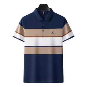 Camiseta Polo de Manga Corta de Alta Gama para Hombre, Cuello a Rayas, para Hombres de Mediana Edad - Product Image 6