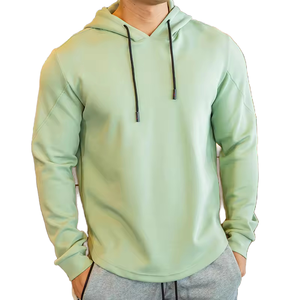 Sudadera con Capucha Deportiva Casual para Hombre, Color Dorado, con Dobladillo Curvo, Logotipo Personalizado, para Uso Diario en Otoño - Product Image 4