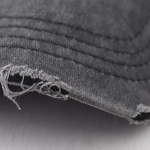 หมวกเบสบอลสีดำคลาสสิกแบบฟอกสี ขอบรุ่ย แต่งลูกไม้ ผ้าฝ้าย ทรงแด๊ดแฮท สำหรับผู้ชายและผู้หญิง ปรับขนาดได้ด้วยสายรัดแบบ Snapback - Product Image 2