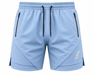 <b>Men's</b> High Quality Quick Dry Color Block Mid Waist Sport <b>Shorts</b> <b>Zip</b> <b>Pockets</b> Drawstring Mesh Panels Athletic Training Workout - Product Image 2