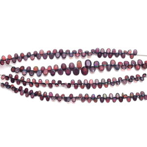 Perles d'opale éthiopienne naturelle noire ovales facettées 4x3-10x8 MM, brin de 6 pouces, qualité supérieure, certifiées par un tiers - Product Image 3