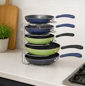 5 Tier Pot and Pan Organizer <b>Rack</b> for <b>Kitchen</b> Cabinet <b>Storage</b> Holder & Rust-Resistant Cookware Stand for Pans Lids and Bakeware - Product Image 6
