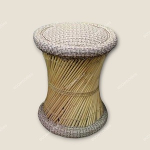 Taburete de bambú moderno hecho a mano, reposapiés otomano relajante para interiores/exteriores con incrustaciones de hueso suave para hoteles, jardín, Mudha, uso en dormitorio - Product Image 2