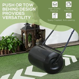 38L Heavy Duty Poly Lawn Roller U Handle <b>Garden</b> <b>Tool</b> <b>Set</b> for Plant Care Manual Push/Tow Roller Filled with Water or Sand - Product Image 5