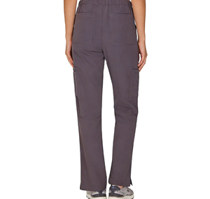 Pantalones Médicos Cargo para Mujer ING, Cintura Elástica Media, Pierna Recta, Múltiples Bolsillos, Aberturas Laterales, Tela Twill - Product Image 2