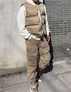Chaleco Acolchado Impermeable de Lona con Cuello Alto y Logotipo Personalizado 2025 para Invierno, Estilo Urbano, Chaqueta sin Mangas con Frente Sólido, Acabado ODM - Product Image 6