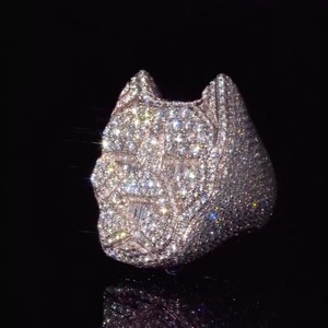 <b>Iced</b> Out Baguette Cut IGI Certified CVD HPHT Lab Grown Created Diamond <b>Ring</b> 14k 18k Rose Gold Plated Eternity Party <b>Ring</b> for Man - Product Image 1