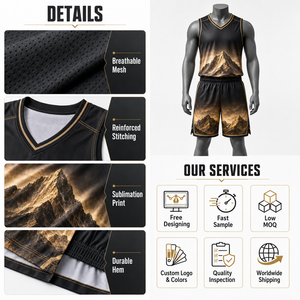 Conjunto de Uniforme de Baloncesto Personalizado para Adultos, 2 Piezas, Jersey y Pantalones Cortos de Secado Rápido para Entrenamiento de Equipos Juveniles para Niños - Product Image 4