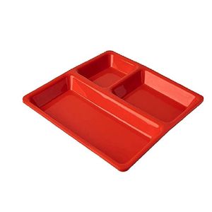 <b>Plastic</b> Mess <b>Tray</b> Plates with Sections for Balanced Meal <b>Serving</b> - Product Image 1