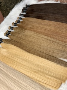 Extensiones de cabello humano virgen vietnamita Remy de grado 12A supersuave doble cutícula completa alineada estilo ondulado a granel Color personalizable - Product Image 2