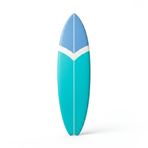 Decoración de Pared de Tabla de Surf de Madera Hecha a Mano, Escultura Minimalista de Tabla de Surf Pintada, Arte de Pared para Sala de Estar de Casa de Playa - Product Image 1