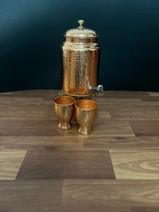 Distributeur d'eau en cuivre de la série Luxe, distributeur d'eau en cuivre de qualité supérieure, finition brillante, distributeur d'eau en cuivre personnalisé en usine - Product Image 3