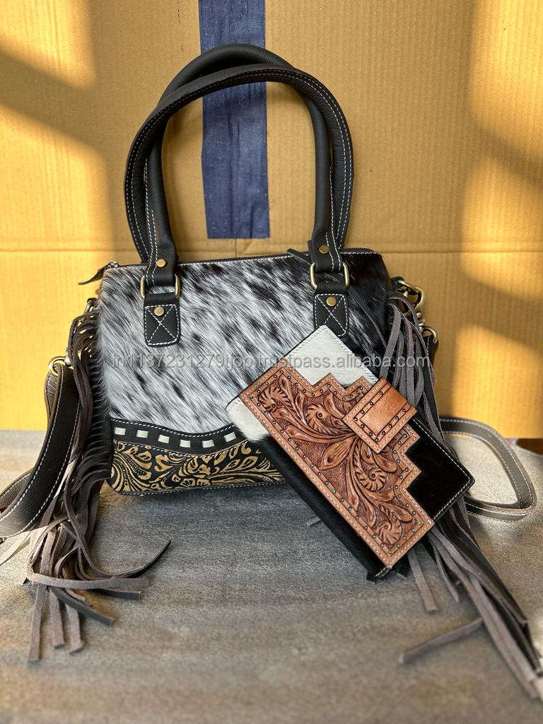 black with brown embossed print