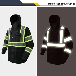 Chaqueta de Seguridad de Alta Visibilidad con Franjas Reflectantes, Tejido de Secado Rápido, Construcción Ligera, Ropa de Trabajo, Ropa Utilitaria para Exteriores - Product Image 6