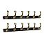 Premium Zinc 4 Pin Hook Cloth Hanger <b>Rail</b> for Door <b>Wall</b> Heavy Duty Multi Purpose Clothes Hanging Hooks - Product Image 2