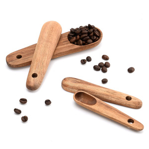 Cucharas medidoras de madera natural para polvo, granos y harina, juegos de utensilios de servir hechos a mano - Product Image 5