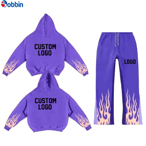 Conjunto Deportivo Personalizado para Hombre con Capucha, Estilo Urbano, Dos Piezas, Pantalones Jogger Anchos, 100% Algodón - Product Image 3
