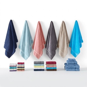 Wholesale Supplies 100% Cotton Bath <b>Towels</b> 600 GSM High Absorbent Bulk Hotel Spa <b>Towel</b> Custom Soft Ribbed Border <b>Towel</b> <b>Bale</b> - Product Image 3