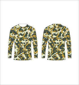 Camiseta de Manga Larga para Hombre, Camuflaje Verde Oliva, Diseño Abstracto de Bosque, Cuello Redondo, Estilo Casual, Ropa Deportiva, para Gimnasio y Entrenamiento - Product Image 5