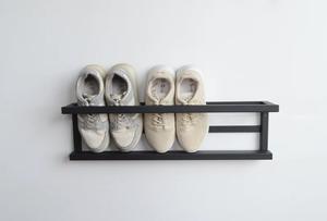 <b>Wall</b> Mounted <b>Shoe</b> Rack Compact <b>Storage</b> Organizer Space Saving Floating Design Strong Load Bearing Frame Modern Entryway Solution - Product Image 2
