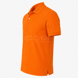 Custom Logo Men’s <b>Polo</b> Shirt <b>Orange</b> Cotton Polyester Short Sleeve Plain <b>Polo</b> T Shirt OEM ODM Casual Golf <b>Polo</b> Shirts for Men - Product Image 3