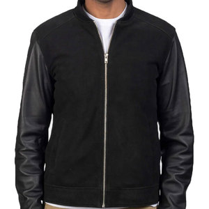 New Stylish Leather <b>Jacket</b> <b>Slim</b> <b>Fit</b> Zipper Closure Stand Collar Casual Regular <b>Fit</b> Autumn Wear Biker Breathable Men's <b>Jackets</b> - Product Image 4