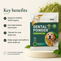 Poudre dentaire en gros pour chiens et chats, à base d'algues, pour l'hygiène buccale, contrôle du tartre, supplément en poudre, OEM ODM, approvisionnement en vrac